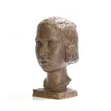 C Brenner, Bronze bust of a girl, 1947