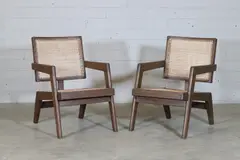 Pierre Jeanneret, Pair of 'Lounge' chairs, c.1960