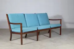 Ole Wanscher, Teak-framed settee, c.1950