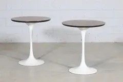 Maurice Burke, Pair of 'Tulip' tables, c.1960, each with a circular rosewood top