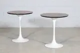 Maurice Burke, Pair of 'Tulip' tables, c.1960, each with a circular rosewood top