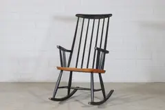 Yrjö Ilmari Tapiovaara, Ebonised rocking chair, c.1960