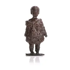Pieter d'Hont, 'Sebastian in Jas', c.1960, a stylised bronze model of a young boy