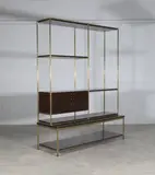Paul McCobb, Brass and mahogany 'Irwin Collection' étagère