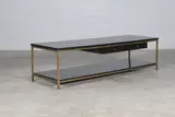 Paul McCobb, Mahogany and brass coffee table
