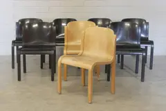 Carlo Bartoli, Composed set of eight 'Mito' chairs, 1969, each of bentwood construction