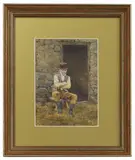 Charles Green, Untitled, watercolour heightened with white 22 x 16cm