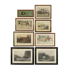 Untitled by Cecil Aldin, 1884 overpainted lithograph in colours image 38 x 63cm (8), sold Mar 2025