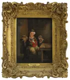 Henry James Pidding, Untitled, The last drop oil on panel 23 x 17.5cm Provenance: With Clarendon Gallery