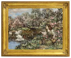 Edward Atkinson Hornel, Untitled, oil on canvas 78 x 106cm Provenance: With Ian MacNicol