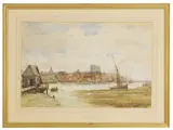 Charles Edward Holloway, Untitled, watercolour heightened with white 47 x 72.5cm
