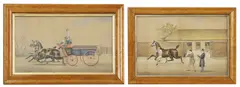 Henry William Standing, Untitled, watercolour and bodycolour 29 x 44cm and 27.5 x 48cm respectively (2)