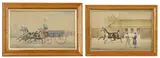 Henry William Standing, Untitled, watercolour and bodycolour 29 x 44cm and 27.5 x 48cm respectively (2)