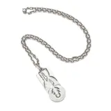 Jean Desprès, Long Chain with Double-Sided Modernist Pendant