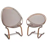 Maurizio Tempistini, Companion Pair of Bouncing Chairs, for Salterini, iron