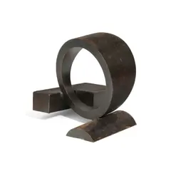Brian Wall, One Roll, patinated welded steel