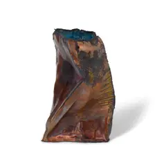 Tall Vessel Form (#2460) by June Schwarcz, electroplated copper foil and enamel, etched '#2460 Schwarcz 2012', sold Oct 2024