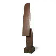 Melvin Schuler, 'Offset Form #1', copper over redwood, signed in panel 'SCHULER 82' on reverse