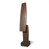 Melvin Schuler, 'Offset Form #1', copper over redwood, signed in panel 'SCHULER 82' on reverse
