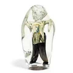 David Hopper, Olivera, painted and blown glass, etched 'Hopper 90'