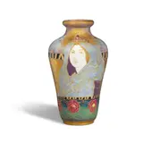 Amphora, Portrait Vase, glazed and gilt porcelain, with red RStK decal, impressed 'AMPHORA 2013' and signed 'L' on underside