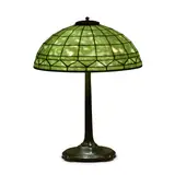 Colonial Table Lamp by Tiffany Studios, leaded glass, patinated bronze, shade stamped 'TIFFANY STUDIOS 1900', underside of base stamped 'TIFFANY STUDIOS NEW YOR, sold Jul 2024