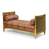 French Art Deco, Daybed, carved giltwood, upholstery