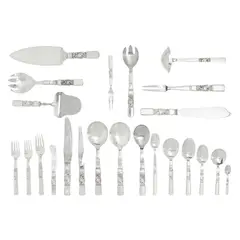 Johan Rohde, Scroll Pattern Flatware Service for Twelve