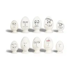 Group of Ten Egg Head Storage Jars by Lagardo Tackett, offered Jul 2024