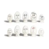 Lagardo Tackett, Group of Ten Egg Head Storage Jars