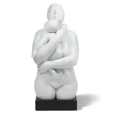 Armando Amaya, Madre y Niño, marble, incised 'amaya 1992'