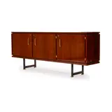 Maison Leleu, Three-Door Cabinet, mahogany, patinated and gilt-bronze