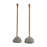 David Ireland, Pair of Candlesticks, concrete, coarse aggregate and copper pipes