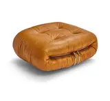 Soriana Ottoman by Afra & Tobia Scarpa, for Cassina, leather, chromed steel, with Atelier International, Ltd, sold Jul 2024