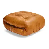 Soriana Ottoman by Afra & Tobia Scarpa, for Cassina, leather, chromed steel, with Atelier International, Ltd, sold Jul 2024