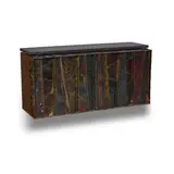 Wall Mounted Cabinet by Paul Evans, welded and enameled steel, slate, sold Jul 2024