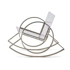 Rocking Chair by Charles Hollis Jones, nickel-plated steel, acrylic, sold Jul 2024