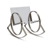 Charles Hollis Jones, Rocking Chair, nickel-plated steel, acrylic