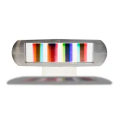 Fletcher Benton, Synchronetic C-1100 S, stainless steel, Plexiglass