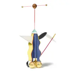 Peter Shire, Atlas Ascending, glazed earthenware, painted wood