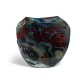 Petroglyph Vessel by William Morris, blown glass, incised 'William Morris 1987' along lower edge, sold Jul 2024