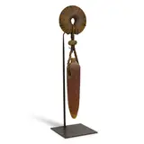 William Morris, Suspended Mazorca, blown and carved glass, rope, steel stand, etched 'William Morris 2004' to bottom of maize element