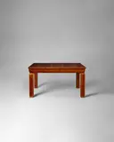 Otto Prutscher, Extending Dining Table, for Anton Popischil, solid, carved and veneered walnut, together with two extension leaves