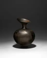 Dame Magdalene Odundo, Untitled, black burnished terracotta, incised 'Odundo 1986'