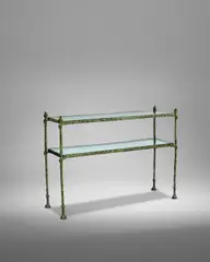 Diego Giacometti, 'Console aux Grenouilles', patinated bronze, glass