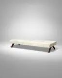 Daybed by Pierre Jeanneret, teak, upholstered in calf skin, offered Jun 2024