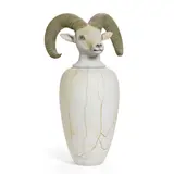 William Morris, 'Canopic Jar: Dahl Sheep', blown and hot worked glass, engraved 'William Morris 1994'