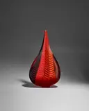 Lino Tagliapietra, Vase, blown glass, battuto and inciso surface, engraved 'Lino Tagliapietra 2001' on base