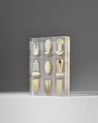 Steffen Dam, 'Flower Block', 2010, cast and acid-frosted glass, engraved 'Dam 2010'