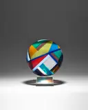 David Huchthausen, Untitled (Sphere), glass mass with internal decoration